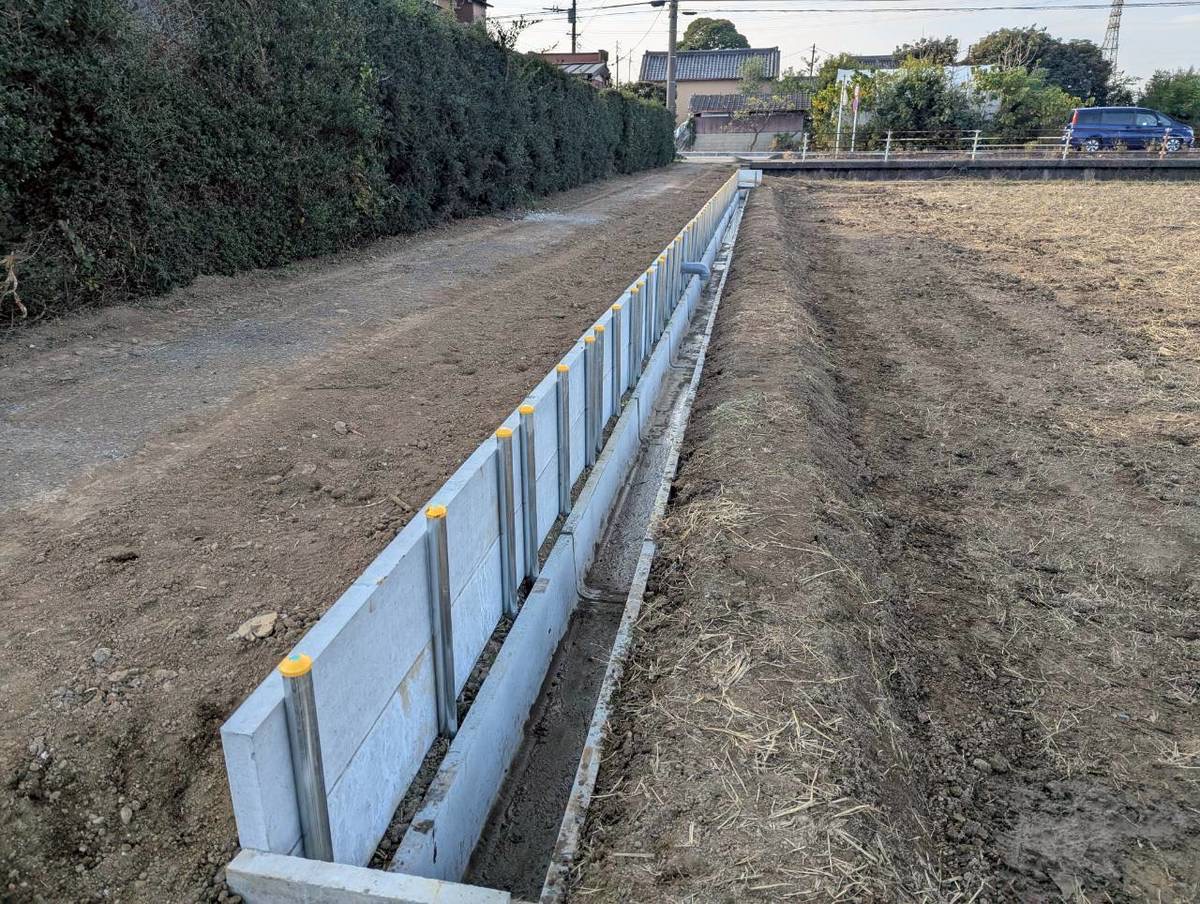 土留めU字溝工事