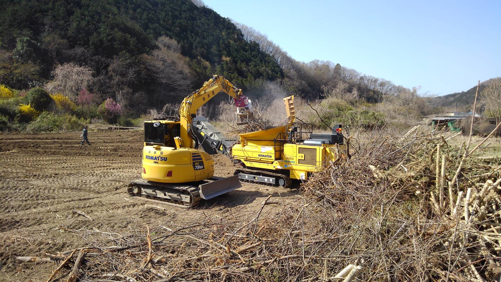 栃木県足利市で7000㎡の【伐採】・【造成工事】始まりました。
